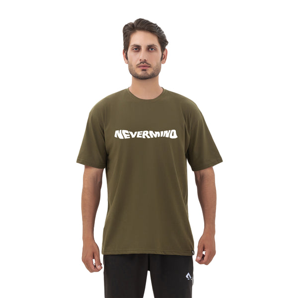 Thunder Oversize Nevermind Tee - Olive