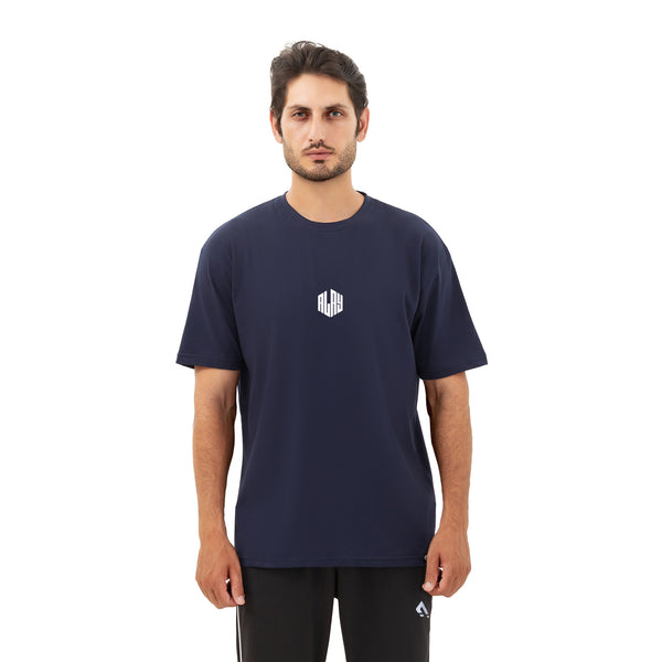 Thunder Oversize Badge Tee - Navy