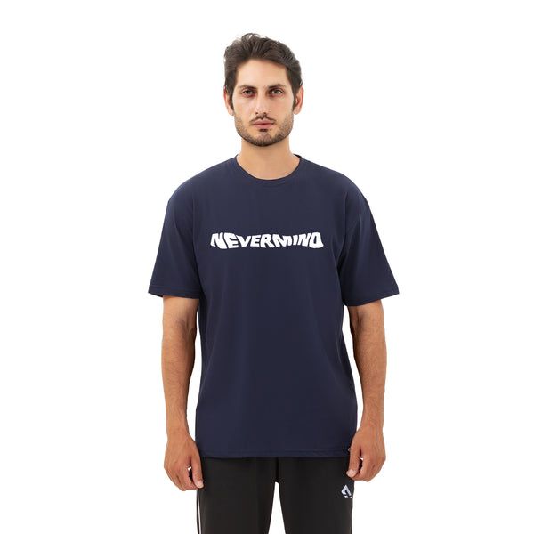 Thunder Oversize Nevermind Tee  - Blue