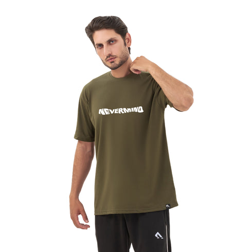 Thunder Oversize Nevermind Tee - Olive