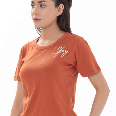 Classic Cotton Tee - Rust