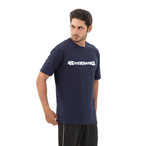 Thunder Oversize Nevermind Tee  - Blue