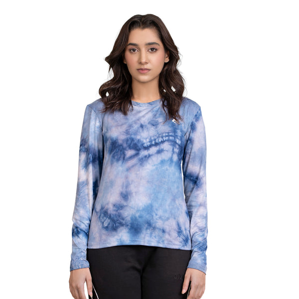 Crest Sweatshirt - Blue Tie-Dye