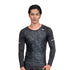 Striker Compression Shirt - Black Abstract