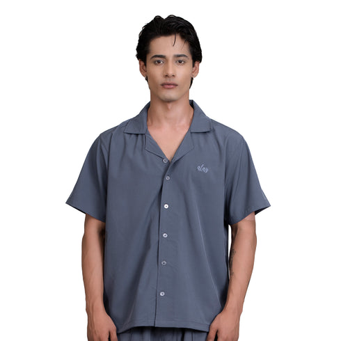 Vibe Button Down Shirt - Grey