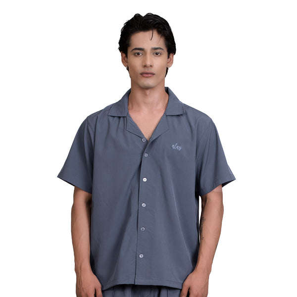 Vibe Button Down Shirt - Grey