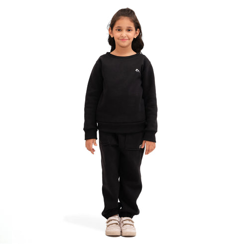 Girls' Snuggle Fleece Set - Black