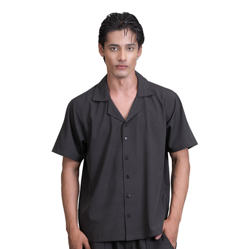 Vibe Button Down Shirt - Black