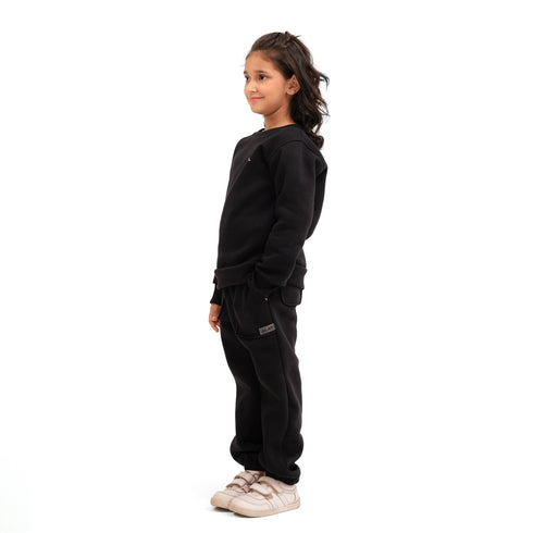 Girls' Snuggle Fleece Set - Black