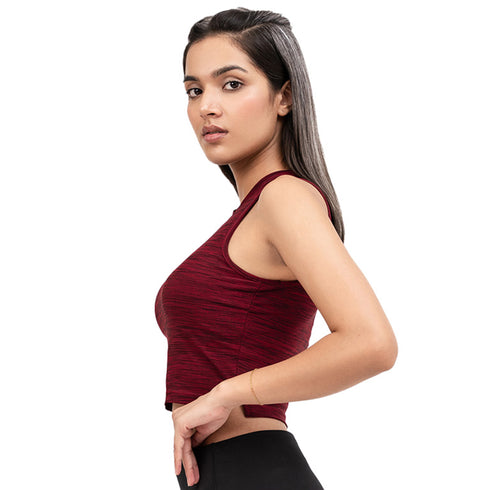 Aura 2-in-1 Crop Top - Maroon