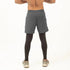 2 in 1 Compression Tights with Shorts - Grey