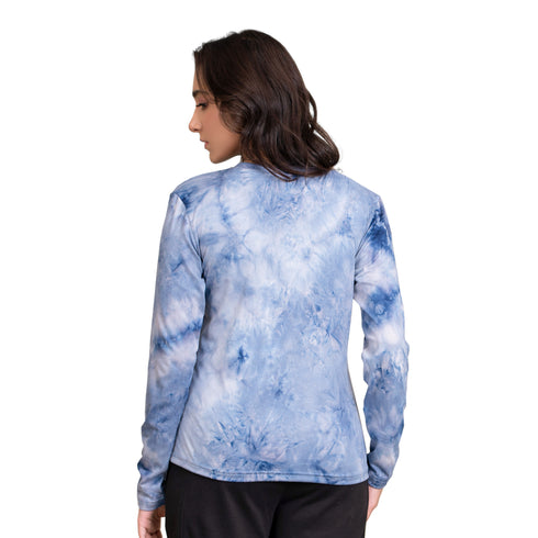 Crest Sweatshirt - Blue Tie-Dye