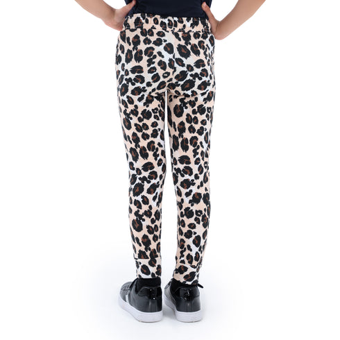 Super Girl Trousers - Brown Leopard Print