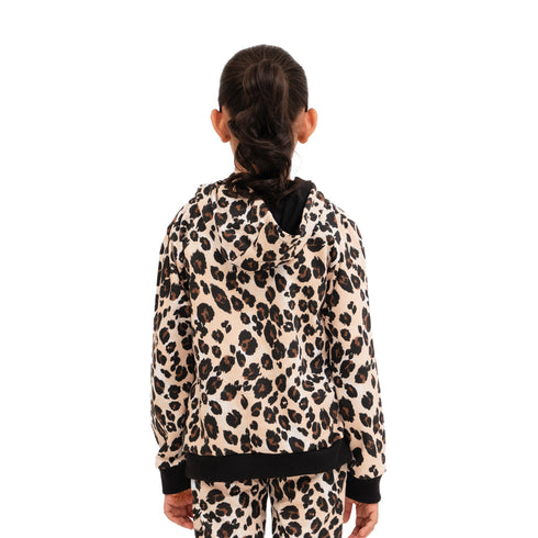 Super Girl Hoodie - Brown Leopard