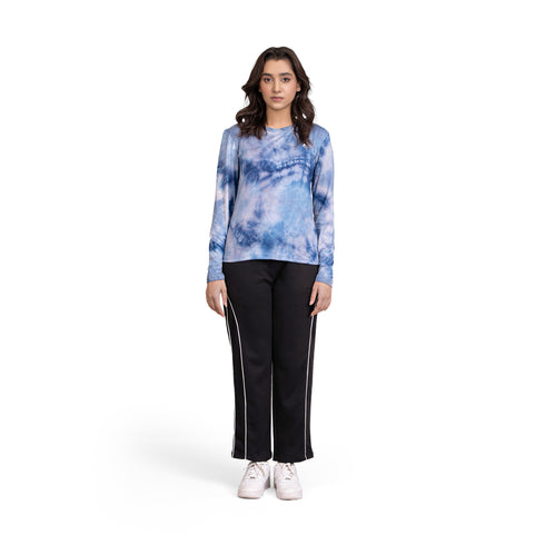 Crest Sweatshirt - Blue Tie-Dye