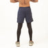 2 in 1 Compression Tights with Shorts - Navy