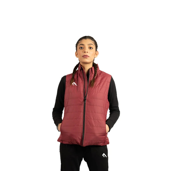 Puffer Jacket Vest (Maroon)