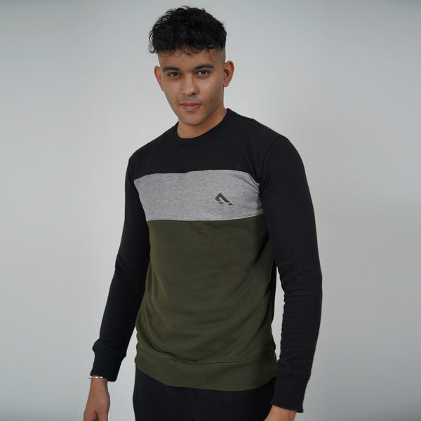 Progression Terry Sweatshirt - Black / Olive