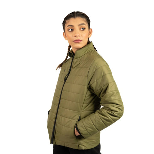 Full Sleeves Puffer Jacket (Olive)