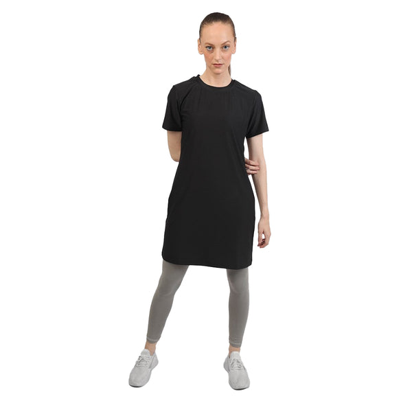 Alay Tee Dress - Black (Short Sleeves)