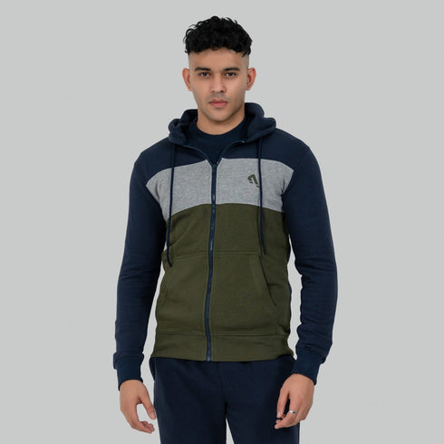 Phenom Zipper Hoodie - Navy / Olive