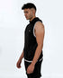 Combat Sleeveless Hoodie - Black