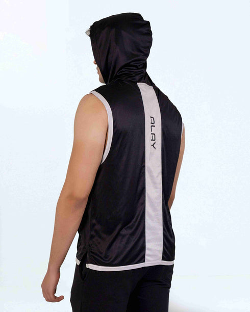 Combat Sleeveless Hoodie Black Alay