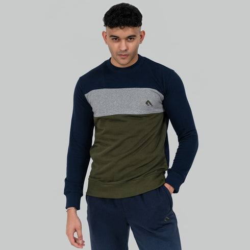 Progression Terry Sweatshirt - Navy / Olive