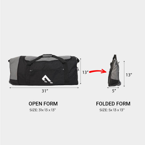 Expandable Duffel Bag - Grey/Black