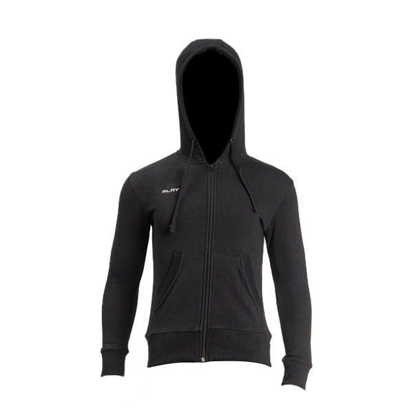 Premium French Terry Zipper Hoodie (Black) - WTT