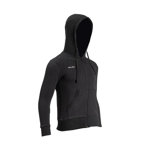 Premium French Terry Zipper Hood (Black) - MTZ